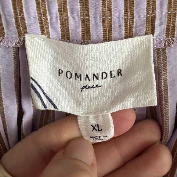 Tuckernuck Pomander Place Lilac Purple Stripe Seersucker Short Sleeve Dress XL - Picture 5 of 7